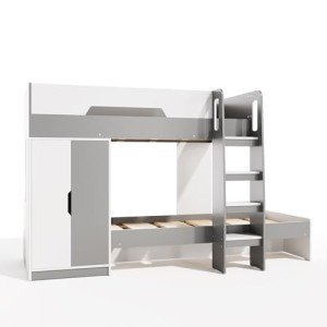 Stylish Wooden Double Bunk Beds for Kids