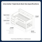 Triple Bunk Beds with Trundle for Kids