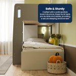 Stylish Wooden Double Bunk Beds for Kids