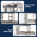 Stylish Wooden Double Bunk Beds for Kids