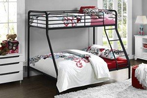 Black Single Over Double Bunk Bed by DHP