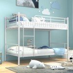 Metal Twin over Twin Bunk Bed with Ladder