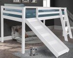 Cozy Solid Pine Kids Bunk Bed with Slide
