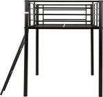 Kora Single Mid Sleeper Bed in Black