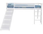 Cozy Solid Pine Kids Bunk Bed with Slide