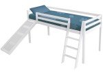 Cozy Solid Pine Kids Bunk Bed with Slide