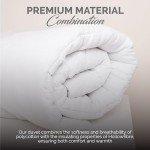 Soft Cotton Breathable Duvet Quilt Comforter, 4.5 TOG