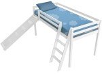 Cozy Solid Pine Kids Bunk Bed with Slide