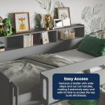 Triple Bunk Bed with Trundle for Kids - Grey