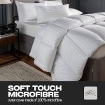 Summer Cool Lightweight Double Duvet - Satin Stripe