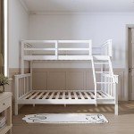 White Wooden Triple Sleeper Bunk Bed Frame