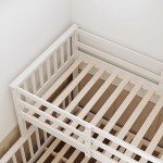 White Wooden Triple Sleeper Bunk Bed Frame