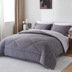 Cozy Double Duvet Set with Reversible Shams