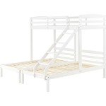 Triple Bunk Bed for Kids - Solid Pine Frame