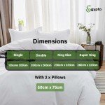Double Size 13.5 Tog Anti-Allergy Duvet Set