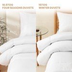 King Size 15 Tog Hollowfibre Duvet with Ties