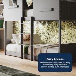 Jungle House Themed Kids Wooden Bunk Bed