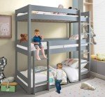 Triple Sleeper Wooden Bunk Bed for Kids