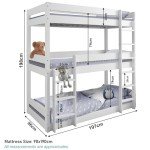 Triple Bunk Bed for Kids and Adults