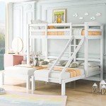 Triple Sleeper Bunk Bed with Side Ladder
