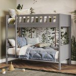 Stylish Grey Shorty Bunk Bed for Kids