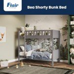 Stylish Grey Shorty Bunk Bed for Kids