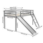 Panana Wooden Bunk Bed with Slide for Kids