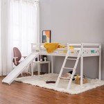 Panana Wooden Bunk Bed with Slide for Kids