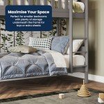 Stylish Grey Shorty Bunk Bed for Kids