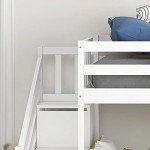 White Pine Bunk Bed with Slide and Stairs