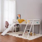 Panana Wooden Bunk Bed with Slide for Kids