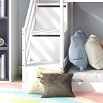 White Pine Bunk Bed with Slide and Stairs