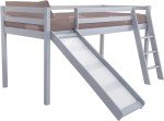 Kids Mid Sleeper Bunk Bed with Slide and Ladder