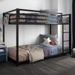 DHP Miles Black Metal Bunk Bed for Kids