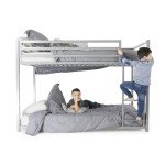 DHP Miles Black Metal Bunk Bed for Kids
