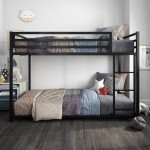 DHP Miles Black Metal Bunk Bed for Kids