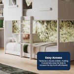 Jungle Themed Wooden Bunk Bed for Kids