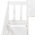 Kids Bunk Bed Frame with Slide and Steps