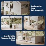 Jungle Themed Wooden Bunk Bed for Kids