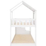 Kids' Wooden Bunk Bed with Ladder and Storage