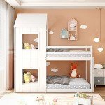 Kayan Treehouse Bunk Bed with Ladder and Canopy