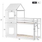 Kayan Treehouse Bunk Bed with Ladder and Canopy