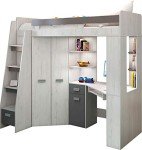 All-in-One High Sleeper Bunk Bed with Desk