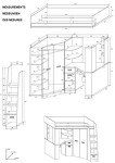 All-in-One High Sleeper Bunk Bed with Desk