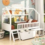Merax Kids Bunk Bed with Stairs and Storage