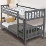Dark Grey Double Bunk Bed for Kids & Adults