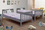 Dark Grey Double Bunk Bed for Kids & Adults