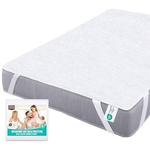 Waterproof Euro Single Bed Mattress Protector – White
