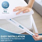 Waterproof Euro Single Bed Mattress Protector – White