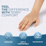 Waterproof Euro Single Bed Mattress Protector – White